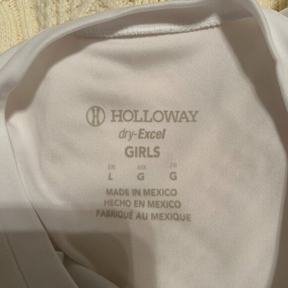 PG (Perfect Game) Baseball Dry Excel V-Neck White Shirt - Girl's Large - Picture 6 of 6